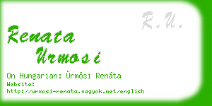 renata urmosi business card