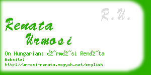 renata urmosi business card